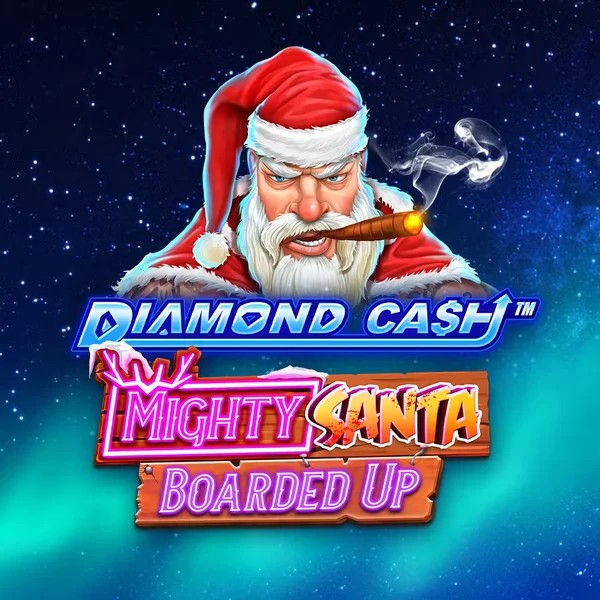 Official Slots logo: Diamond Cash Mighty Santa Boarded Up by Greentube at Winorama Casino